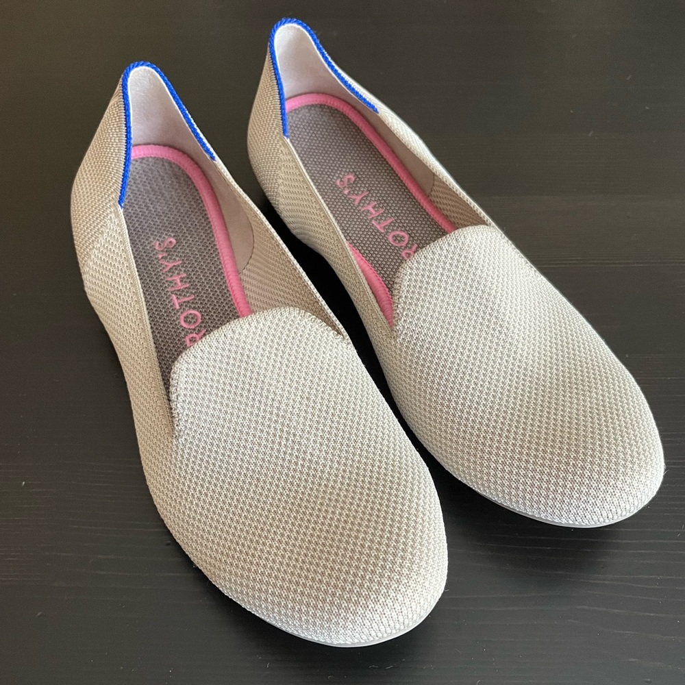 Rothy’s Cream/Tan Loafers Size 9.5